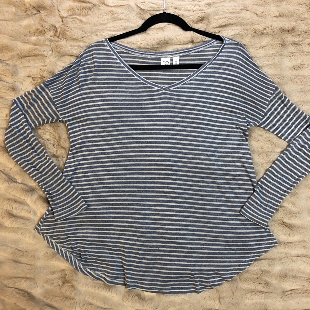 Blue and White Stripe Blouse